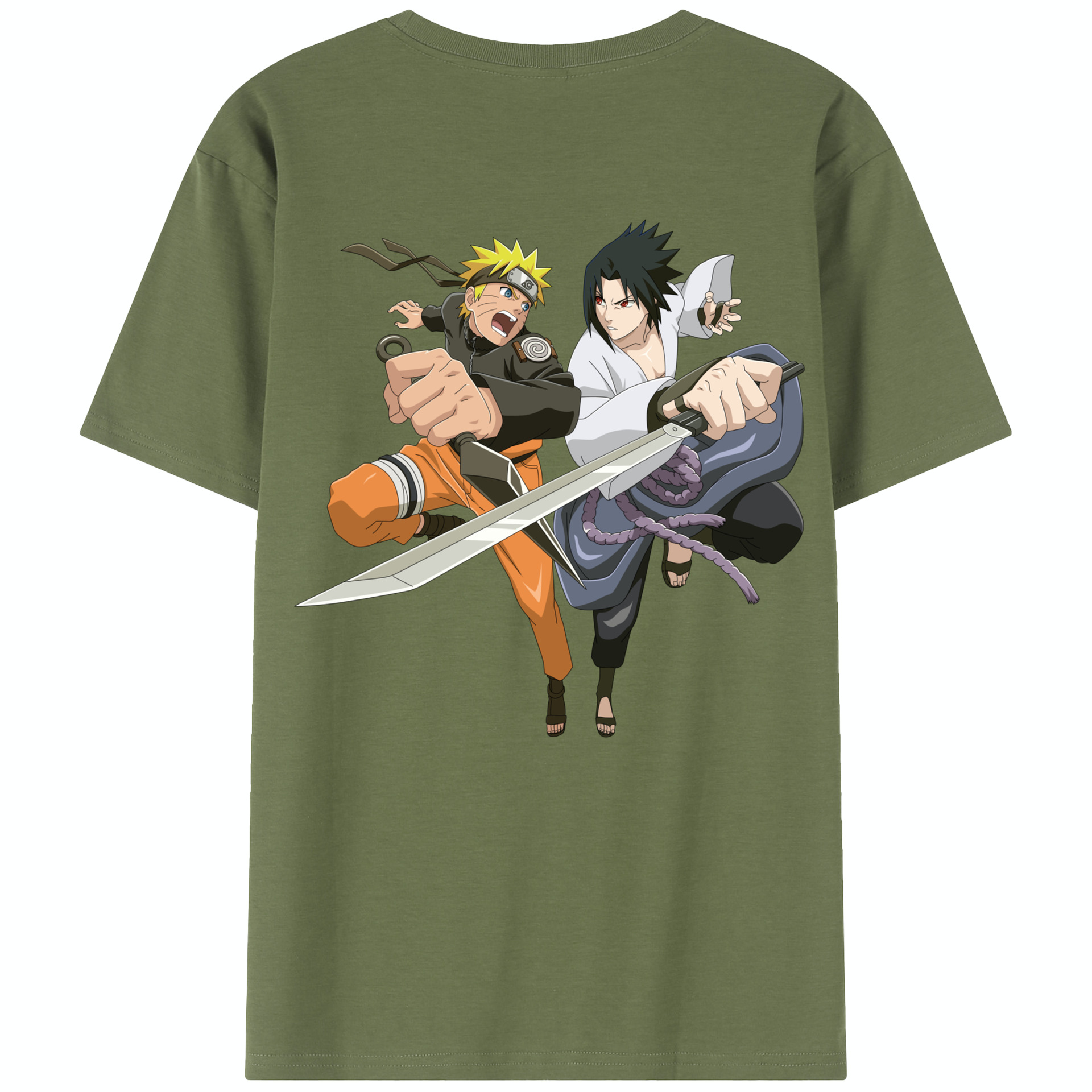（画像用） NARUTO -ナルト- うずまき ナルト Uzumaki Naruto 綿100％半袖Tシャツ（背面プリント）